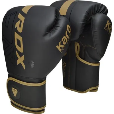 Боксерские перчатки RDX F6 Kara Matte Golden 8 унций (капа в комплекте) - 2 Боксерские перчатки RDX F6 Kara Matte Golden 8 унций (капа в комплекте) - 2 - Robinzon.ua
