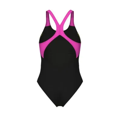 Купальник закритий для жінок Arena OPENINGS SWIMSUIT V BACK LB чорно-салатовий Жін 40 008063-590 40 - 1 - Robinzon.ua