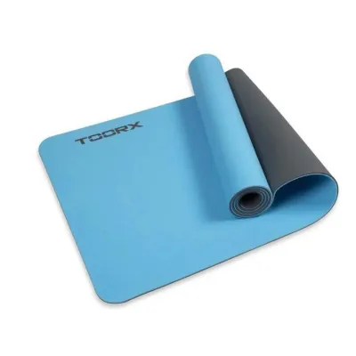 Килимок спортивний Toorx Yoga Professional TPE для йоги та фітнесу Блакитний Чорний 183 х 60 х 0,6 см (931141) - 1 - Robinzon.ua
