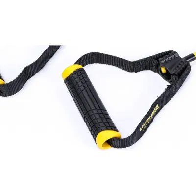 Еспандер трубчастий LivePro TONING TUBE PRO чорний, жовтий 6х10х1200мм LP8405-L - 4 - Robinzon.ua