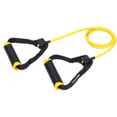 Еспандер трубчастий LivePro TONING TUBE PRO чорний, жовтий 6х10х1200мм LP8405-L - 6 - Robinzon.ua