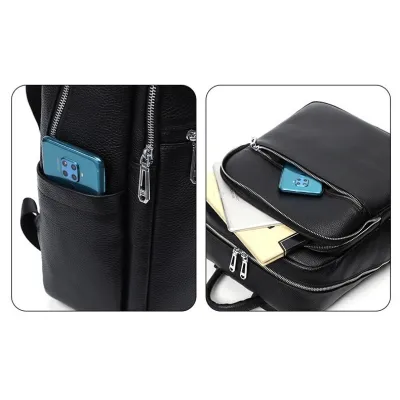 Чоловічий шкіряний рюкзак для поїздок і прогулянок чорний Tiding Bag 75362 - 5 Чоловічий шкіряний рюкзак для поїздок і прогулянок чорний Tiding Bag 75362 - 5 - Robinzon.ua