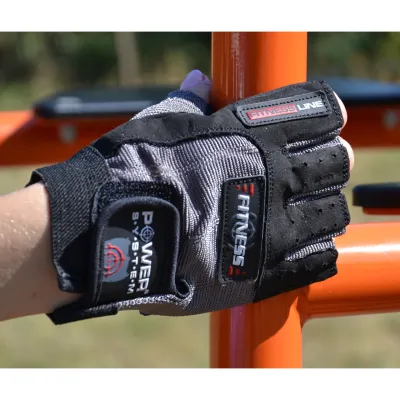 Перчатки для фитнеса и тяжелой атлетики Power System PS-2300 Fitness Grey/Black L - 4 - Robinzon.ua
