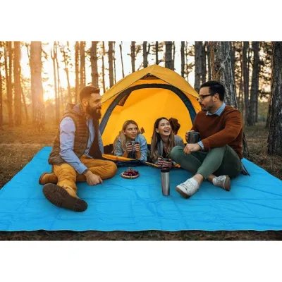 Большой пляжный, кемпинговый коврик Retoo 240х200 см ЧЕРНЫЙ - 5 - Robinzon.ua