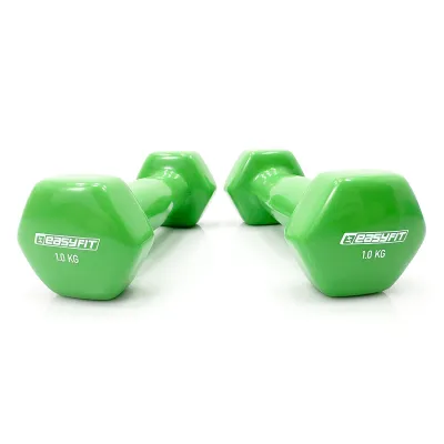 Гантель для фитнеса 1.0 кг EasyFit с виниловым покрытием салатовая - 1 Гантель для фитнеса 1.0 кг EasyFit с виниловым покрытием салатовая - 1 - Robinzon.ua