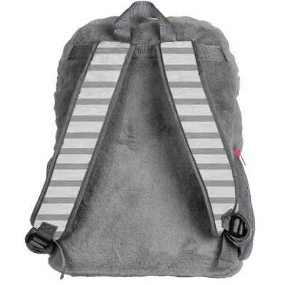 Плюшевий дитячий рюкзак для дівчинки 10L Paso сірий - 2 Плюшевий дитячий рюкзак для дівчинки 10L Paso сірий - 2 - Robinzon.ua