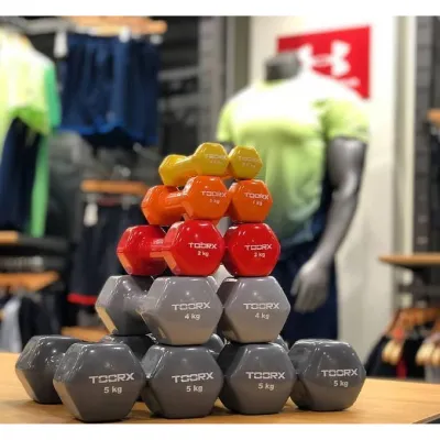 Гантель для фітнесу Toorx Vinyl Червоний 2 кг (931129) - 1 - Robinzon.ua