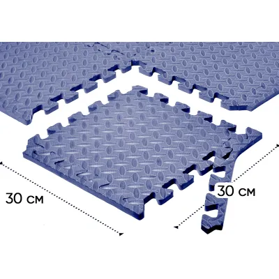 Татамі мат EasyFit 8 шт (30х30х1 см) хвіст ластівки сіній - 2 Татамі мат EasyFit 8 шт (30х30х1 см) хвіст ластівки сіній - 2 - Robinzon.ua
