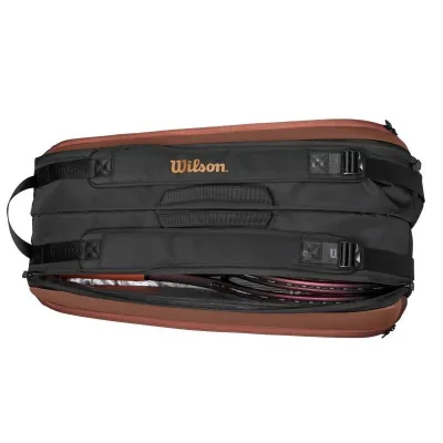 Тенісна сумка Wilson SUPER TOUR PRO STAFF V14 9PK RACKET BAG Коричневий Чорний (WR8024501001) - 2 - Robinzon.ua