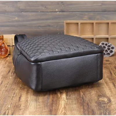 Рюкзак мужской кожаный. Черный городской рюкзак для ноутбука и документов Tiding Bag 22727 - 6 - Robinzon.ua