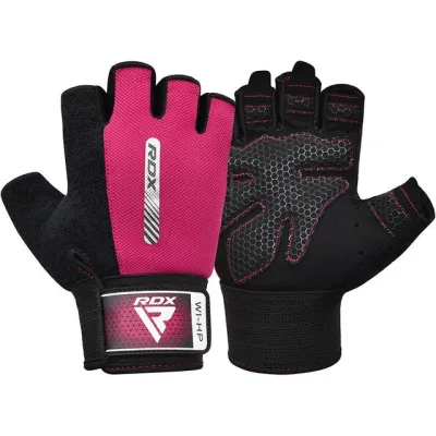 Рукавички для фітнесу RDX W1 Half Pink M - 4 Рукавички для фітнесу RDX W1 Half Pink M - 4 - Robinzon.ua