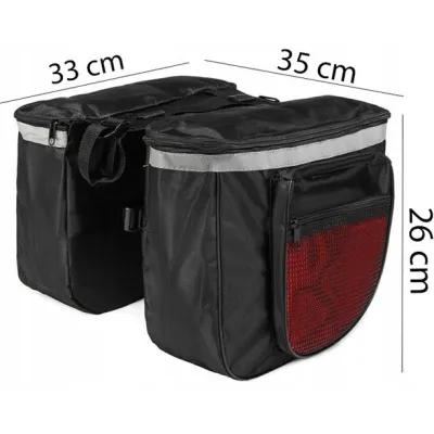 Велосипедна сумка на багажник 28L Retoo чорний - 2 - Robinzon.ua