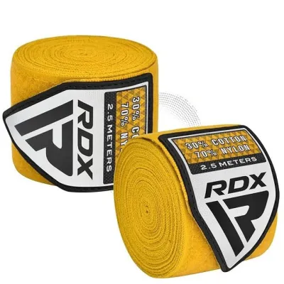 Бинти для боксу RDX Hand Wraps Yellow (2.5м.) - 3 Бинти для боксу RDX Hand Wraps Yellow (2.5м.) - 3 - Robinzon.ua