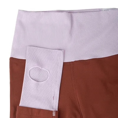 Жіночі Лосіни Nike W NY LUXE HR 7/8 TGHT CLBK Коричневий M (DM6996-217 M) - 2 - Robinzon.ua