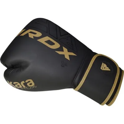 Боксерські рукавиці RDX F6 Kara Matte Golden 12 унцій (капа в комплекті) - 1 - Robinzon.ua