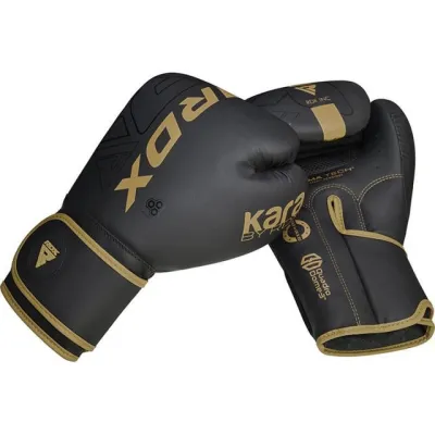 Боксерські рукавиці RDX F6 Kara Matte Golden 12 унцій (капа в комплекті) - 2 - Robinzon.ua