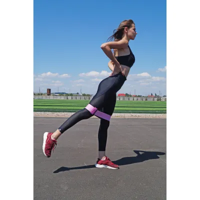 Тканева гумка для фітнесу та спорту PowerPlay 4111 Hip Band M Medium Рожева (d_76cm) - 5 - Robinzon.ua