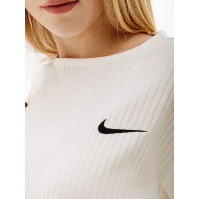 Жіноча Футболка Nike W NSW RIB JRSY SS TOP Бежевий L (7dDV7870-133 L) - 3 - Robinzon.ua