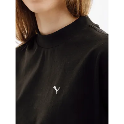 Жіноча Футболка Puma YONA SUNP Mock Neck Tee Чорний S (7d53797701 S) - 2 - Robinzon.ua