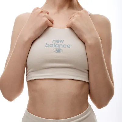 Женский Топ New Balance Essentials Reimagined Bra Бежевый L (7dWB31500MBM L) - 1 - Robinzon.ua