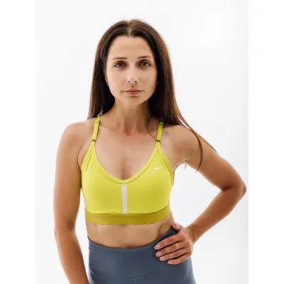 Жіночий Топ Nike W NK INDY BRA V-NECK Салатовий  XS (7dCZ4456-308 XS) - 3 - Robinzon.ua
