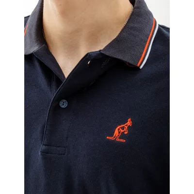 Чоловіча Футболка AUSTRALIAN 2-STRIPE PIQUE' POLO - R-FIT Синій 2XL (7dLSUPO0005-200C 2XL) - 2 - Robinzon.ua