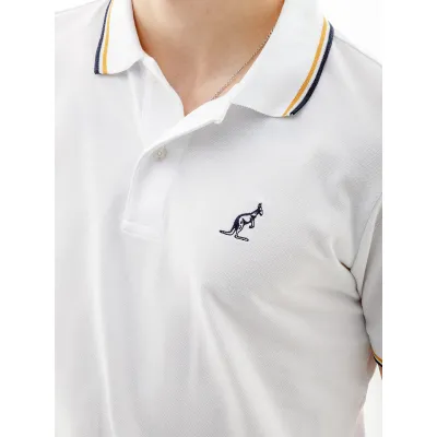 Чоловіча Футболка AUSTRALIAN 2-STRIPE PIQUE' POLO S-FIT Білий M (7dLSUPO0004-002 M) - 2 - Robinzon.ua