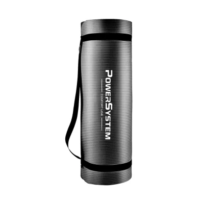 Килимок для йоги та фітнесу Power System PS-4017 NBR Fitness Yoga Mat Plus Black (180х61х1) - 1 - Robinzon.ua