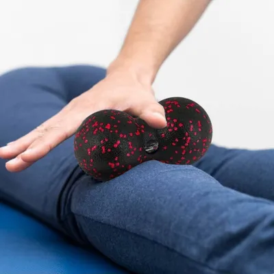 Масажний м'яч подвійний PowerPlay PP-4352 Epp foam peanut ball (d8*16cm.) Чорно/Червоний - 3 - Robinzon.ua