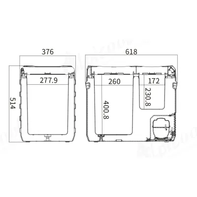 Компрессорный автохолодильник Alpicool NLS55 (39 литров). Двухкамерный. До -20℃. Питание - 12, 24, 220 вольт - 3 Компрессорный автохолодильник Alpicool NLS55 (39 литров). Двухкамерный. До -20℃. Питание - 12, 24, 220 вольт - 3 - Robinzon.ua