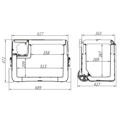 Компрессорный автохолодильник Alpicool NX42 (42 литра). Охлаждение до -20 ℃. Питание 12, 24, 220 вольт - 6 - Robinzon.ua