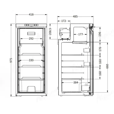 Компрессорный автохолодильник Alpicool CR90X (93 литра). До -20℃. Питание - 12, 24 вольт - 4 Компрессорный автохолодильник Alpicool CR90X (93 литра). До -20℃. Питание - 12, 24 вольт - 4 - Robinzon.ua