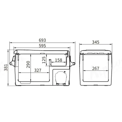 Компресорний автохолодильник Alpicool CF35 (31 літр). До -20℃. Живлення 12, 24, 220 вольт - 6 - Robinzon.ua
