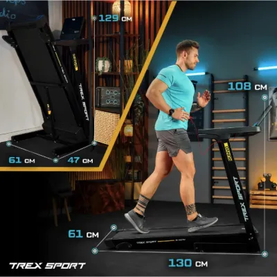 Беговая дорожка электрическая Trex Sport TX-700TM RUNVO черный - 5 - Robinzon.ua