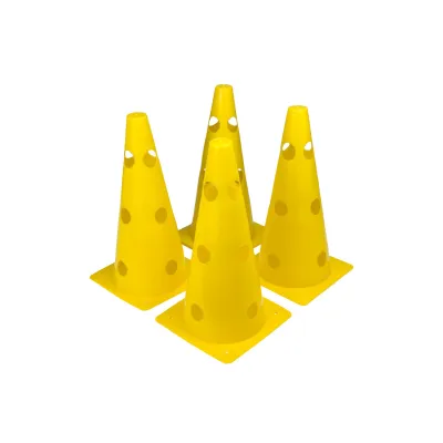 Конусы-фишки спортивные EasyFit  31 см (набор 4 штуки) желтые - 1 - Robinzon.ua