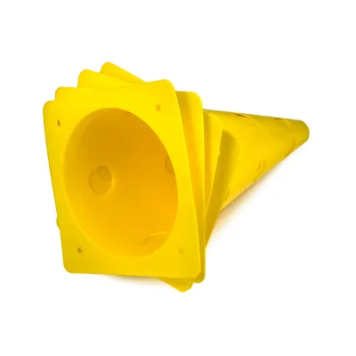 Конусы-фишки спортивные EasyFit  31 см (набор 4 штуки) желтые - 4 - Robinzon.ua