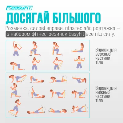 Резинки для фитнеса EasyFit набор 5 шт - 5 - Robinzon.ua