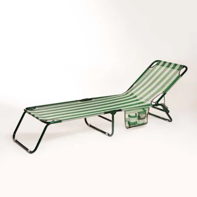 Розкладачка "Діагональ" d22 мм (Текстилен, Зелено-біла смуга) - 1 - Robinzon.ua