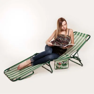 Розкладачка "Діагональ" d22 мм (Текстилен, Зелено-біла смуга) - 2 - Robinzon.ua