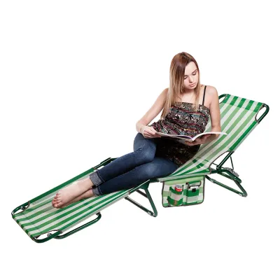 Розкладачка "Діагональ" d22 мм (Текстилен, Зелено-біла смуга) - 5 - Robinzon.ua