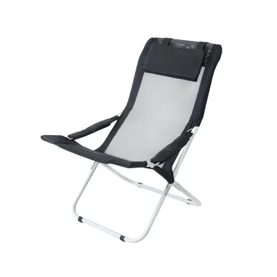 Шезлонг "Горизонт" d25 мм (Текстилен, Чорний) - 2 - Robinzon.ua