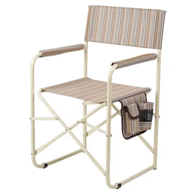 Стілець "Режисер без полиці" d20 мм (Текстилен, Бежева смуга) - 1 - Robinzon.ua