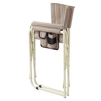 Стілець "Режисер без полиці" d20 мм (Текстилен, Бежева смуга) - 2 - Robinzon.ua