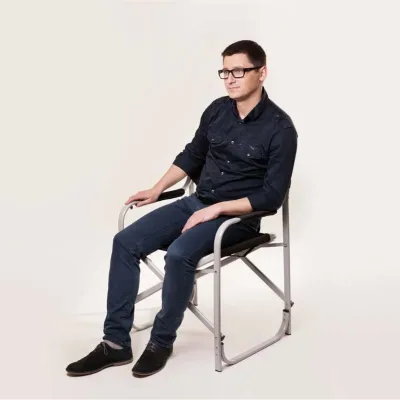 Алюм Стілець "Режисерський" проф. труб. Чорний. - 2 Алюм Стілець "Режисерський" проф. труб. Чорний. - 2 - Robinzon.ua