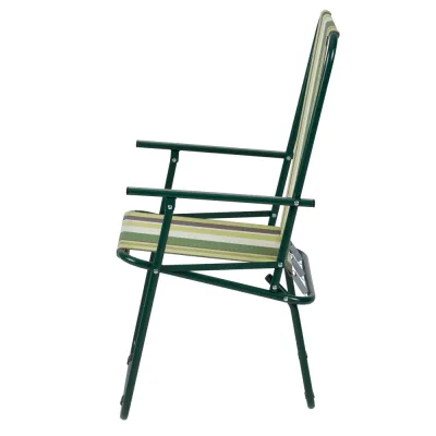 Стілець "Дачний" d18 мм (Текстилен, Зелена смуга) - 1 Стілець "Дачний" d18 мм (Текстилен, Зелена смуга) - 1 - Robinzon.ua