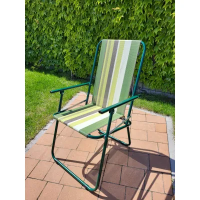 Стілець "Дачний" d18 мм (Текстилен, Зелена смуга) - 3 Стілець "Дачний" d18 мм (Текстилен, Зелена смуга) - 3 - Robinzon.ua