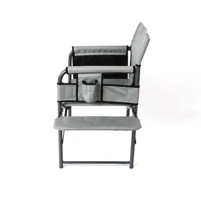 Стілець "Режисер з м'якою полицею Економ" d25 мм (Оксфорд, Сірий) - 2 Стілець "Режисер з м'якою полицею Економ" d25 мм (Оксфорд, Сірий) - 2 - Robinzon.ua