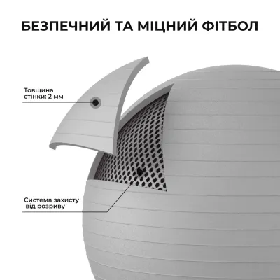 Фитбол (мяч для фитнеса) 75 см WCG Anti-Burst нагрузка 250 кг серый + насос Фитболы - 4 Фитбол (мяч для фитнеса) 75 см WCG Anti-Burst нагрузка 250 кг серый + насос Фитболы - 4 - Robinzon.ua