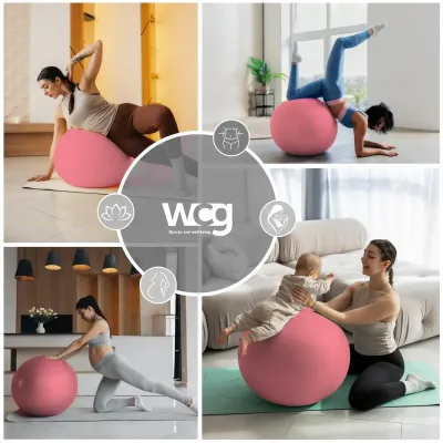 Фитбол (мяч для фитнеса) 65 см WCG Anti-Burst нагрузка 250 кг персик + насос Фитболы - 6 Фитбол (мяч для фитнеса) 65 см WCG Anti-Burst нагрузка 250 кг персик + насос Фитболы - 6 - Robinzon.ua