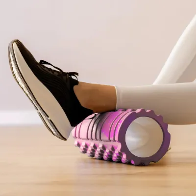 Масажний роллер для йоги K1 33*14 рожевий - 5 Масажний роллер для йоги K1 33*14 рожевий - 5 - Robinzon.ua